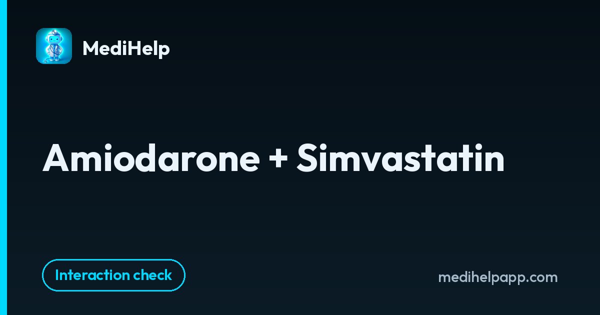 Amiodarone + Simvastatin | MediHelp