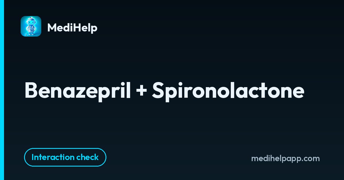 Benazepril + Spironolactone | MediHelp