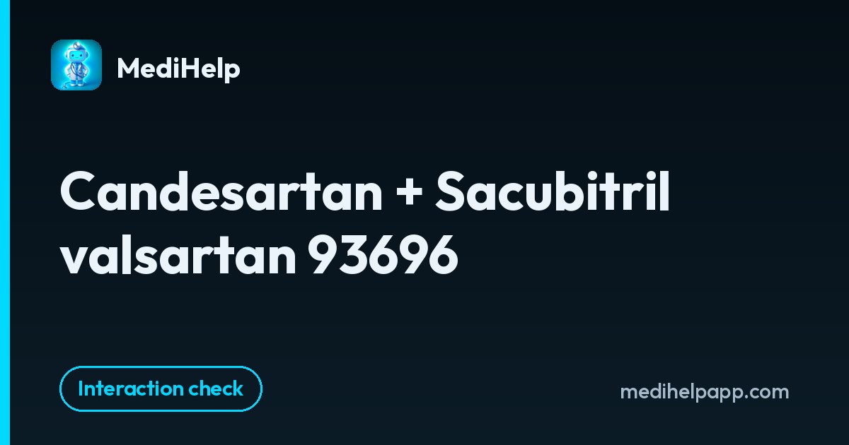 Candesartan + Sacubitril valsartan 93696 | MediHelp