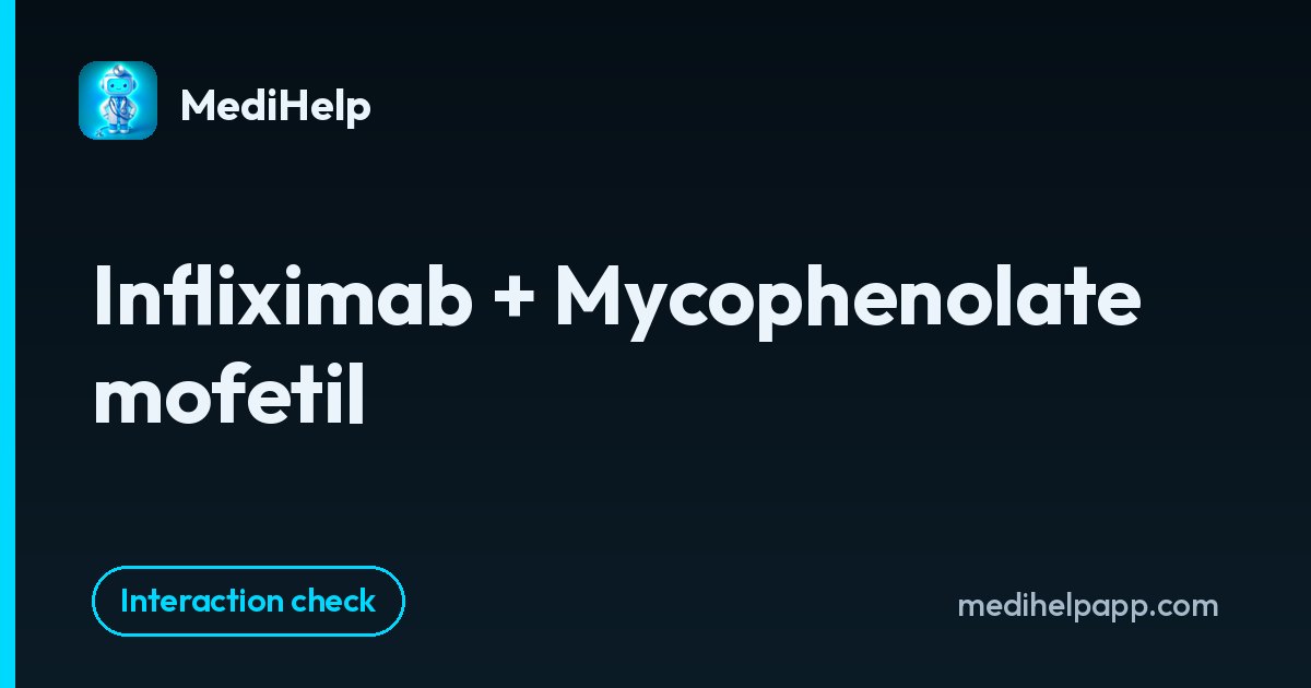 Infliximab + Mycophenolate mofetil | MediHelp