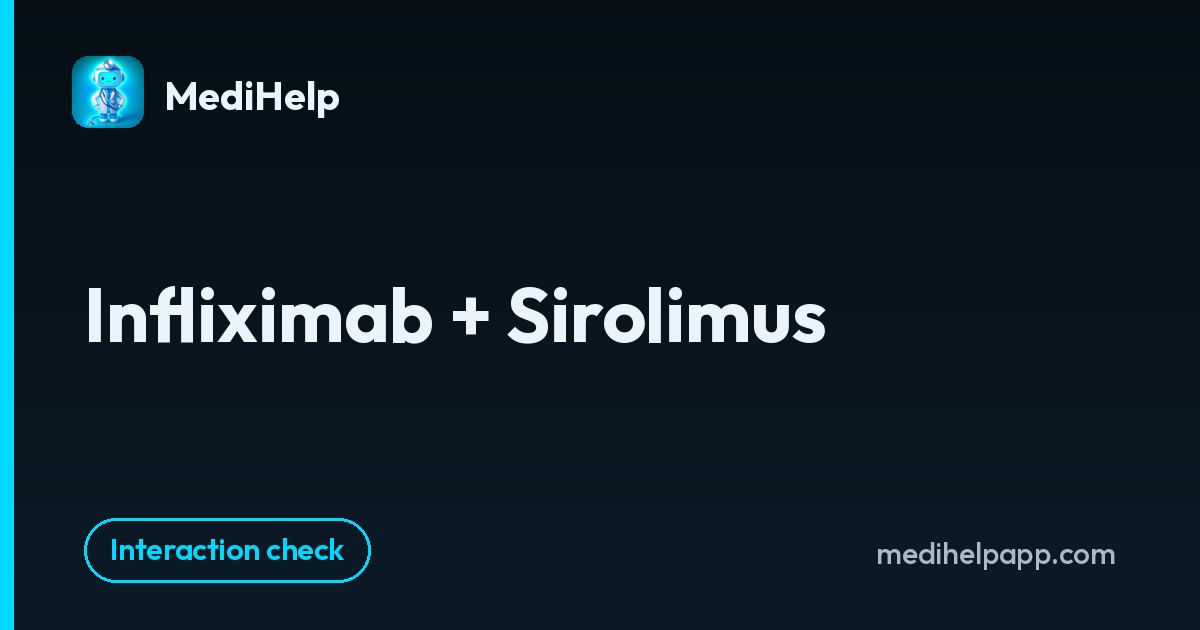 Infliximab + Sirolimus | MediHelp