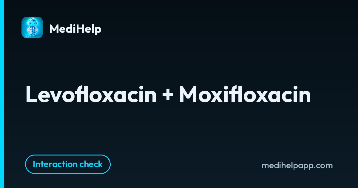 Levofloxacin + Moxifloxacin | MediHelp