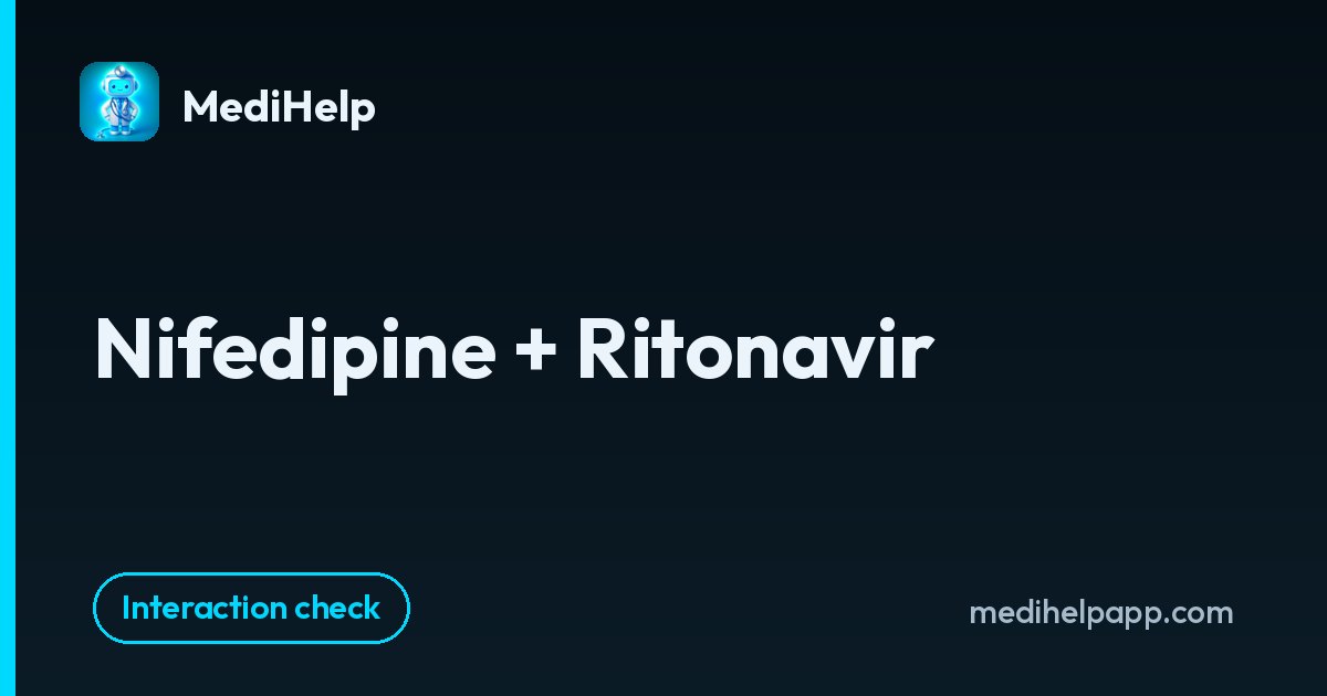 Nifedipine + Ritonavir | MediHelp