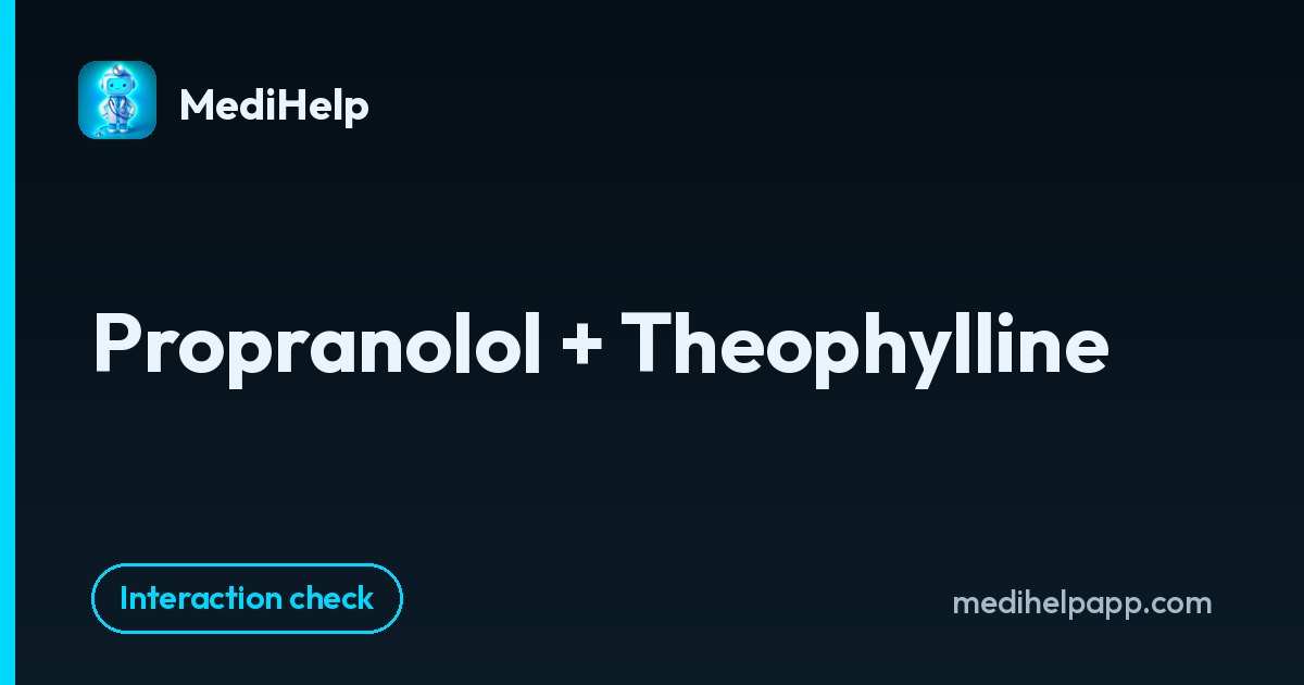 Propranolol + Theophylline | MediHelp