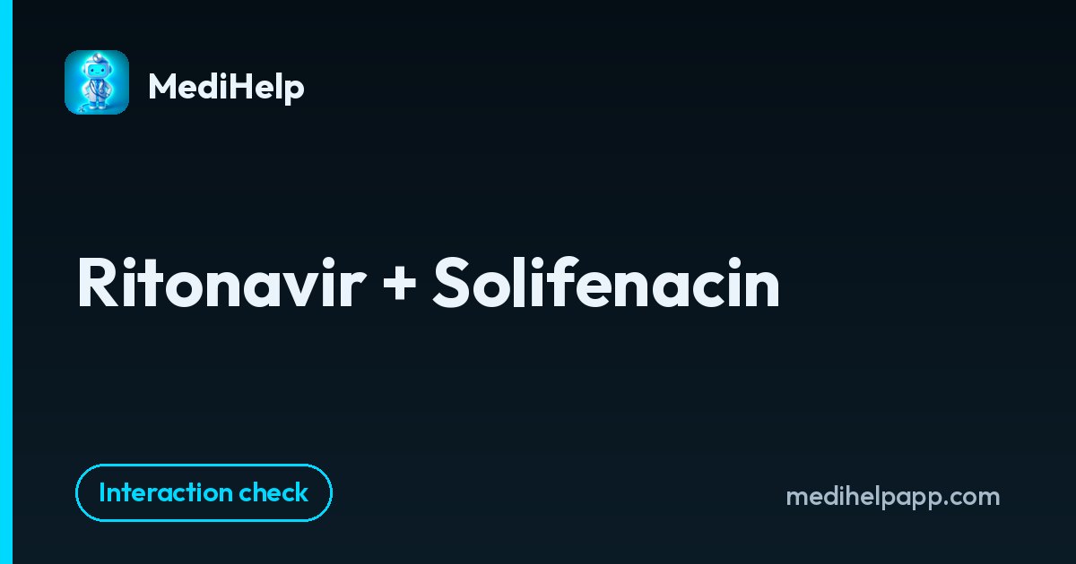 Ritonavir + Solifenacin | MediHelp