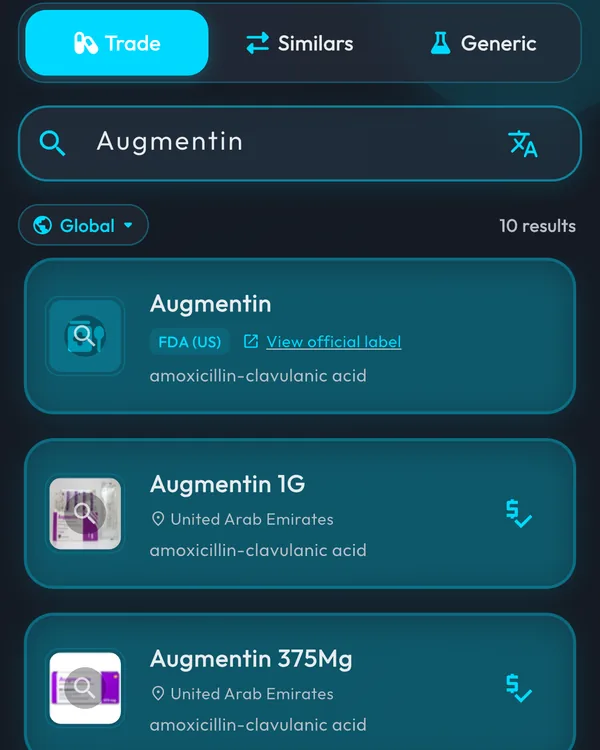 Drug search results in MediHelp